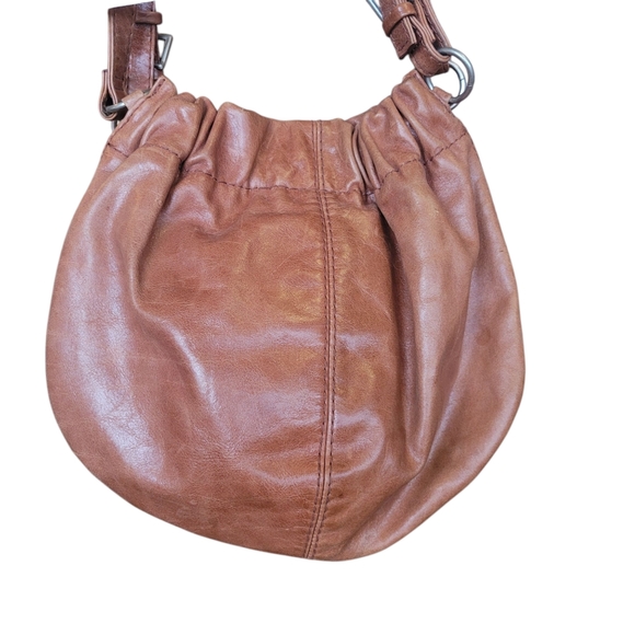 Aldo Crescent Bag Leather Cognac Y2K Vintage 90's - Picture 1 of 9